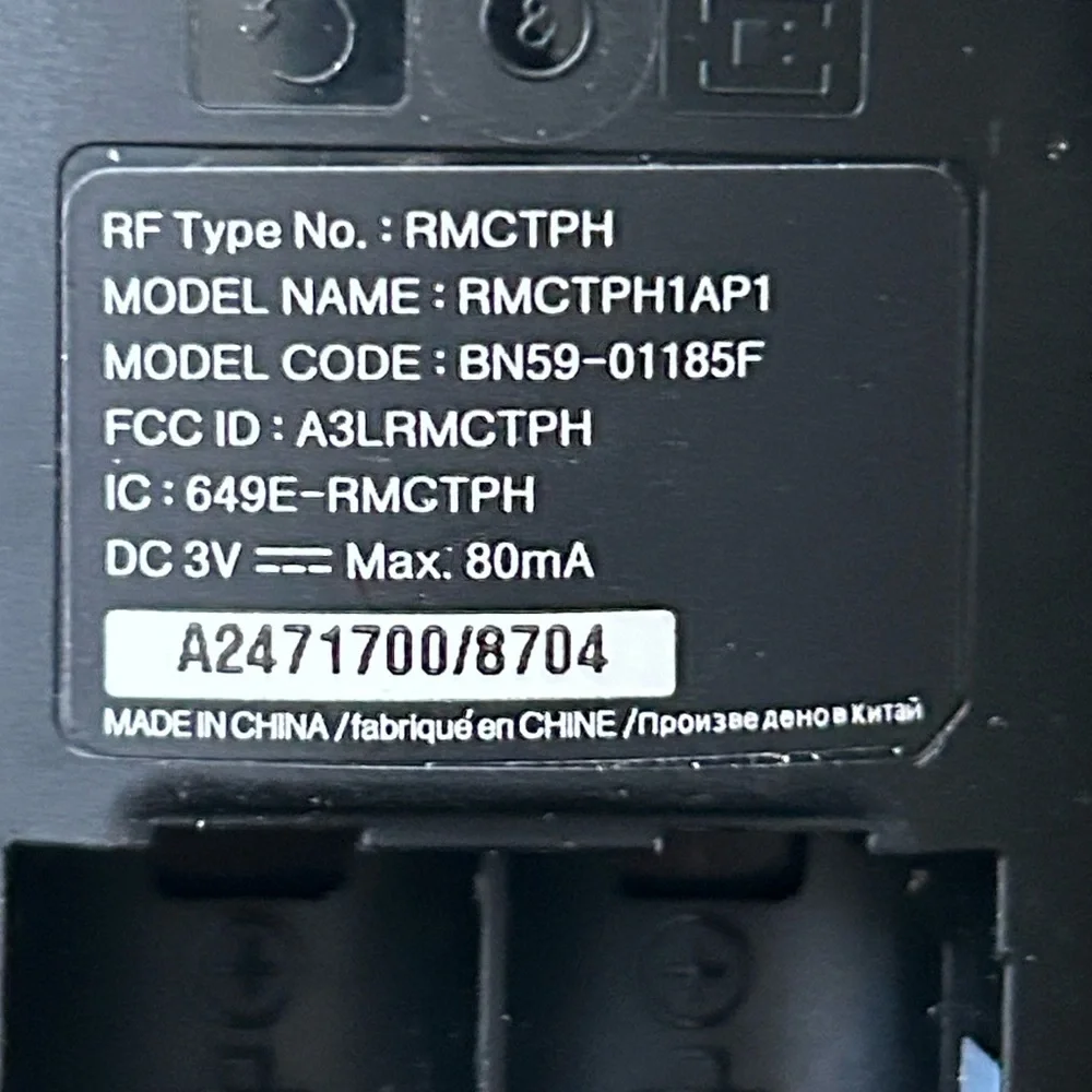 Samsung BN59-01185F Smart Touch TV‎ remote control.